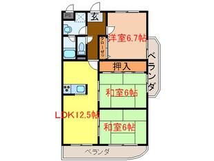 シャンテ辻亀の物件間取画像